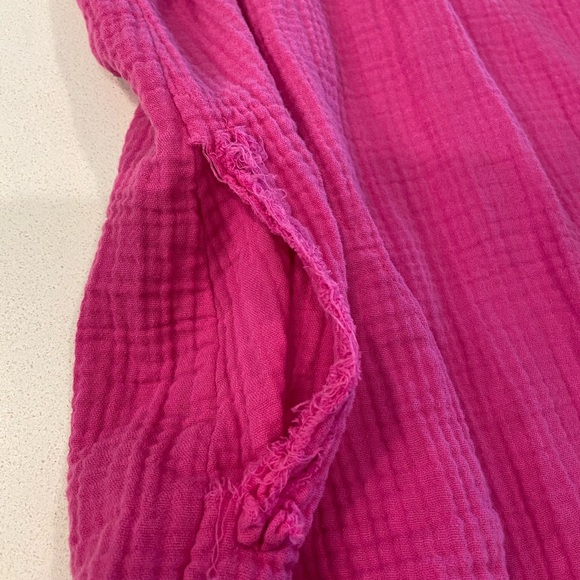 Bright pink oversized swim coverup or dress - Picture 3 of 6